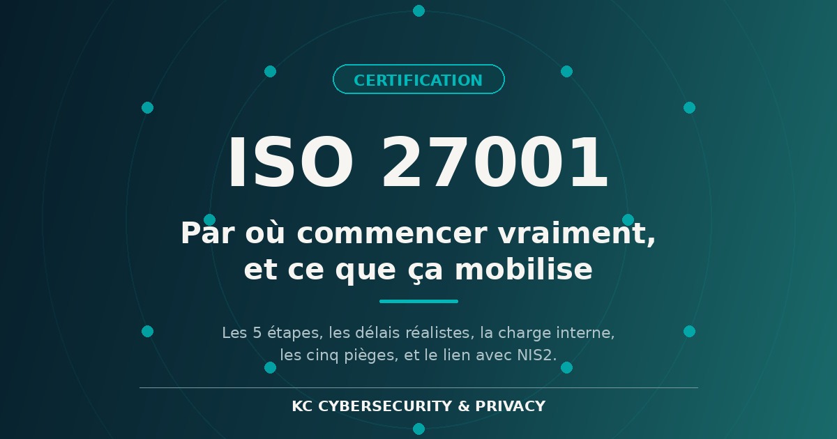 Certification ISO 27001 : par où commencer vraiment, et ce que ça mobilise